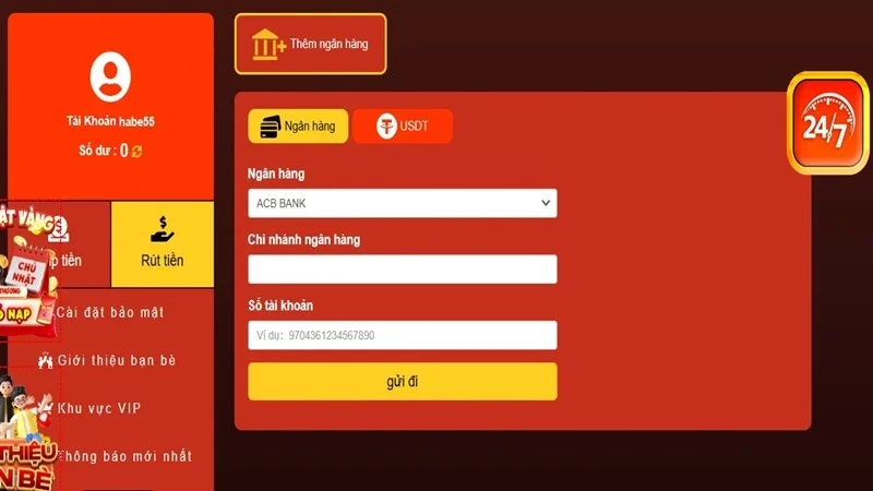 Rút tiền tại ABC8 chưa đến 10 phút