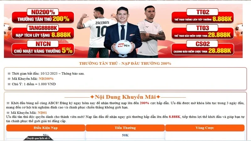 Thưởng nạp đầu cho tân thủ lên đến 200%